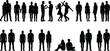© MstSumaiyaAkter - Human Silhouette Collection with Standing Sitting Dancing and Social Lifestyle Interaction Poses Set
