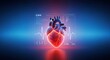 © waok.cepu67 - Glowing heart displayed on high-tech screen