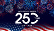 © Auguste Lange - USA 250 celebration background, America 250th anniversary
