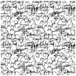 © Dhani - The scene displays a dense collection of handwritten signatures and scribbles on a white surface.