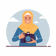 © yudha - Muslim Woman Photographer Holding Camera