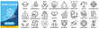© Roronoa15 - Core values icon set. Editable line icons. Vector illustration.