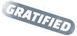 © MdAminul - Gratified rubber stamp in gray with white text on plain background for approval on Transparent Background