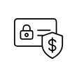 © Lyudmila Finkel - Secure payment symbol with credit card and padlock icon