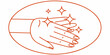 © Bijon - Orange hand illustration in a minimalist line art style