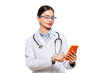 © Oleg Gekman - Hospital, doctor woman with phone for research, reading news or medical information. Clinic, neurologist or texting on mobile app technology for social media, patient record or telehealth