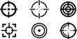 © Foysal - Target and crosshair precision aiming black outline icon collection