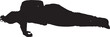 © Curto - vector,   silhouette of a woman lying on the ground