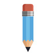 © Sathaporn - Blue Pencil Cartoon Icon Isolated on Transparent Background