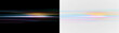 © denzelll - Horizontal lines in various colors isolated on transparent and black background, showing a sense of motion and change in space and time, light overlay, PNG