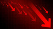 © Donald - Dramatic red arrows illustrating a steep downward trend and economic recession, signifying market collapse, business losses, and financial crisis on a dark background