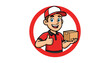 © RashidStock - Delivery man cartoon illustration with thumbs up