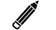 © Ajay Ghosh - Black silhouette icon of a sharpened pencil with a white eraser writing drawing