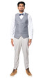 © Rawpixel.com - Man png mockup in gray vest suit and bow tie men's formal attire full body
