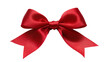 © Andrei - Isolated red satin ribbon bow tied elegantly for gift wrapping or festive decorations