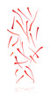 © New Africa - Saffron falling against white background. Aromatic spice