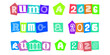 © velikiyzayats - Rumo a 2026, design tipografico colorido estilo recorte de papel para planejamento estrategico, metas anuais, objetivos futuros e projetos