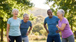 © Vieriu - Group of elderly people exercising in nature. Sport