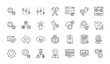 © Prodip - Settings and setup technology line icon set vector illustration