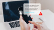 © fotofabrika - Warning message about bank account access from another device seen on a smartphone screen