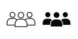 © Franklin - Users icon. Linear icon collection. flat black icons