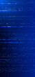 © artyway - Binary code digital technology background with glowing blue data streams. Cybersecurity, big data, programming, tech networks concept for phone wallpaper, social network banner BG.Vector Illustration.