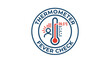 © Udinn - A circular icon showing a medical thermometer for checking high body temperature