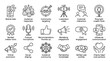 © NUSRAT JAHAN - Social media communication and influencer marketing outline icon set with influencer, marketing