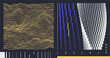 © Login - Lines dynamically descend and diverge. A break or crack. Geometric pattern. Symmetry. Multiple stripes of varying thickness. Vector for a brochure, poster, cover, card, presentation, or banner.