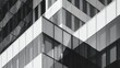 © xartproduction - Monochrome Architectural Detail of Modern Geometric Building Facade