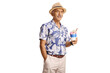 © Ljupco Smokovski - Elderly man holding ice cream in a cup