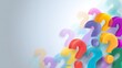 © Sutasinee - Colorful 3D question marks overlapping and stacked with plenty of space for text. suitable for presentation slides, educational content, and business use