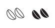 © sahana - contact lenses icon vector design illustrations. line and solid styles