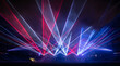 © Ers just it - Spectacular laser light show illuminating the night sky with patriotic red, white, and blue beams, perfect for a festive 4th of July celebration display