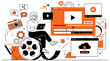 © Pronob Kumar Ray - Digital video content creation and online media management. Workflow for editing, production, cloud uploading, and social media sharing, maximizing online presence