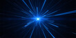© WAVE  - Abstract blue light speed zoom background, fast motion blur lines radiating from center.