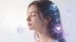 © 矩 裴 - Woman with digital icons around her head