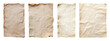 © Rawpixel.com - PNG Vintage torn paper texture set with aged parchment overlays, transparent background