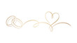 © Takkamutta - Elegant gold wedding rings and heart flourish