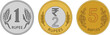 © Pahadi - One and two rupee coins of indian currency EPS vector illustration