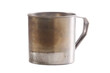 © ASDF - Metal mug shows aged patina and sturdy handle