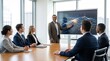 © Andrei - Indigenous Man Business Presentation Urban Boardroom Diverse Team