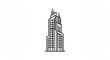 © MOHAMMAD - Modern skyscraper building architecture line icon