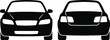 © Sourav - Black car front and rear view silhouette icons
