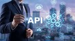 © civia - API Technology Concept Businessman Pointing Virtual Interface Software Development Integration