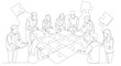 © Ahmad - Teamwork puzzle collaboration, people assembling jigsaw pieces together, business concept illustration
