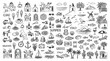 © Shajie - Vintage Italy Greece Summer Vacation Travel Illustrations and Icons