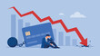 © Creative Sky - Financial Crisis and Credit Card Debt Illustration