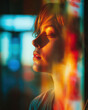 © Siriroj - Soft light glows through a window, capturing a woman's profile