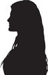 © Curto - vector, silhouette of  side view portrait of a teenage woman